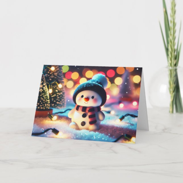 Tarjeta de Navidades Snowman (Anverso)