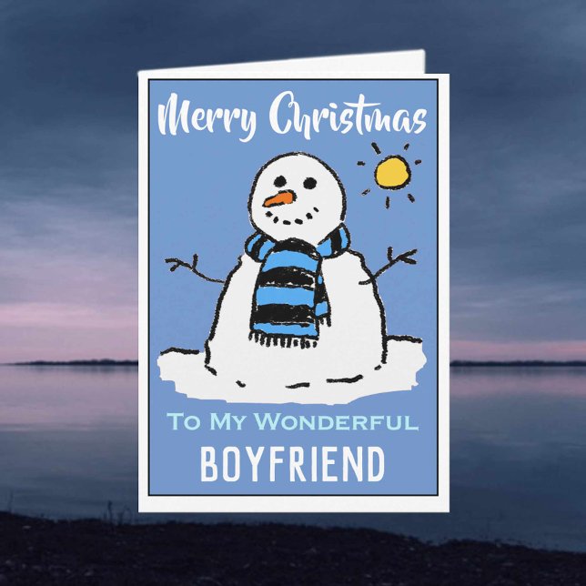 Tarjeta de Navidades Snowman. Novio Navidad feliz (Subido por el creador)