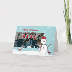 Tarjeta de Navidades Snowman para padres Navidades