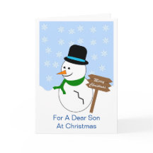 Tarjeta de Navidades Snowman Son