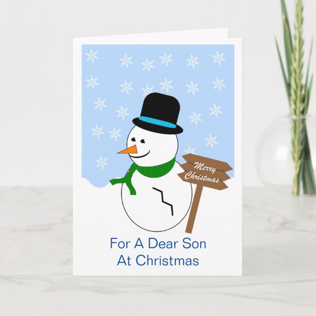 Tarjeta de Navidades Snowman Son (Anverso)