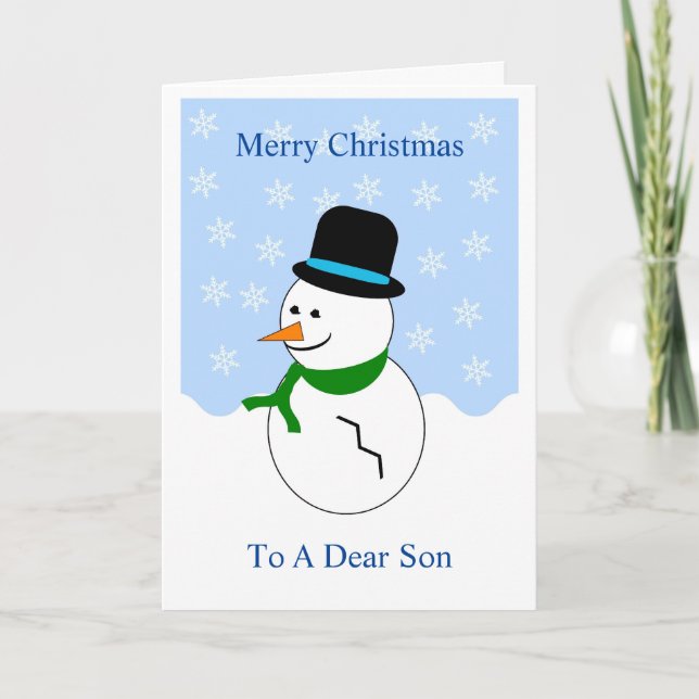 Tarjeta de Navidades Snowman Son (Anverso)