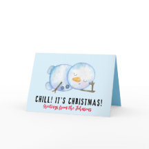 Tarjeta de Navidades Snowman, tarjeta de Navidad p