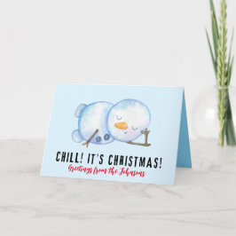 Tarjeta de Navidades Snowman, tarjeta de Navidad p