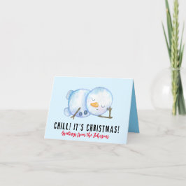Tarjeta de Navidades Snowman, tarjeta de Navidad p