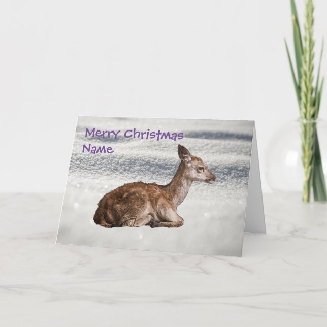 Tarjeta de Navidades Snowowley para bebé barato (Anverso)