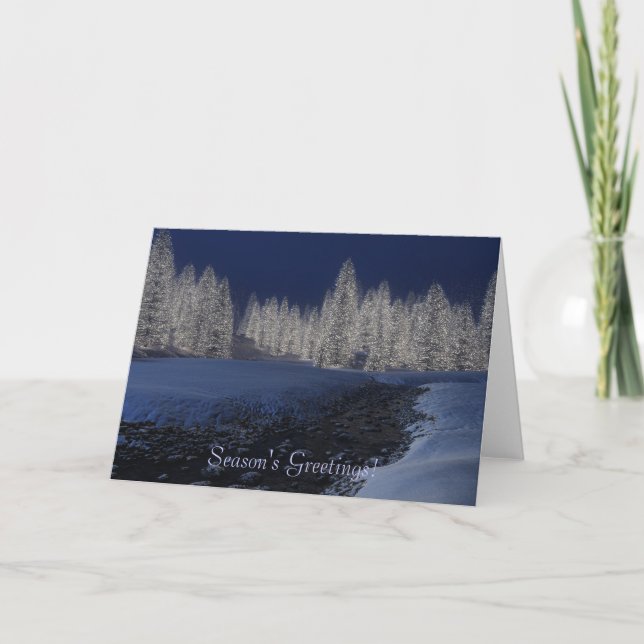 Tarjeta de Navidades Snowy Creek (Anverso)