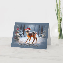 Tarjeta de Navidades Snowy Fawn