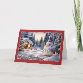 Tarjeta de Navidades Snowy Gnome