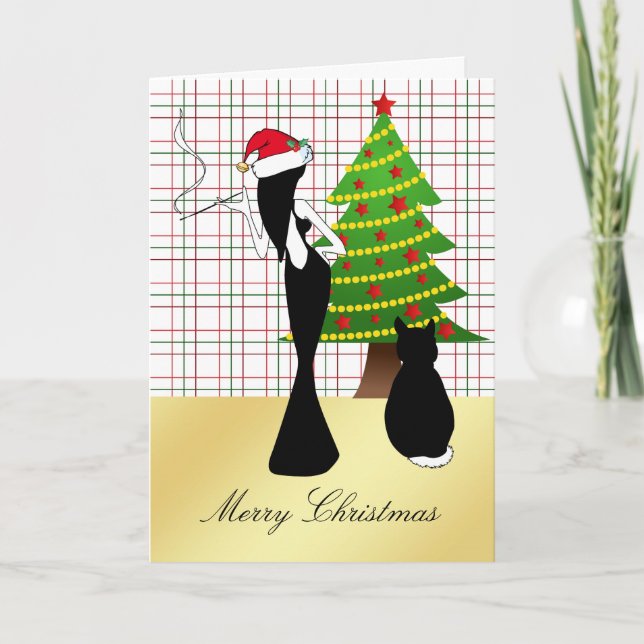 Tarjeta de Navidades sofisticados (Anverso)