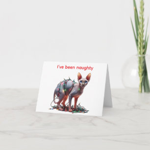 Tarjeta de Navidades Sphynx Cat