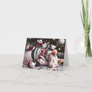 Tarjeta de Navidades Sphynx divertida