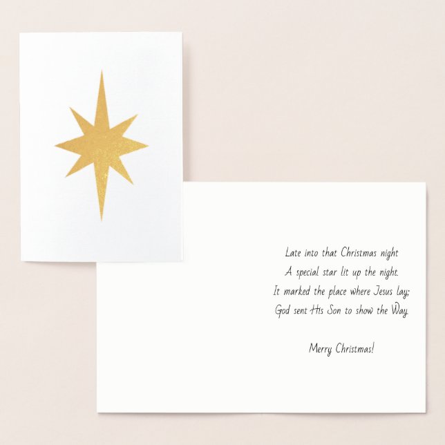 Tarjeta de Navidades Star of Bethlehem - Relieve m (Demostración)