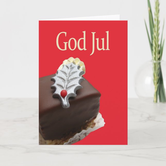 Tarjeta de Navidades Swedisch de God Jul (Anverso)
