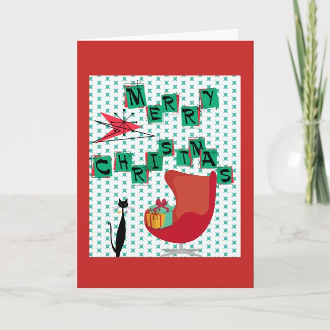 Tarjeta de Navidades Swell de la era atómica de lo (Anverso)