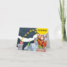 Tarjeta de Navidades Taco-ho-ho-ho (en blanco)