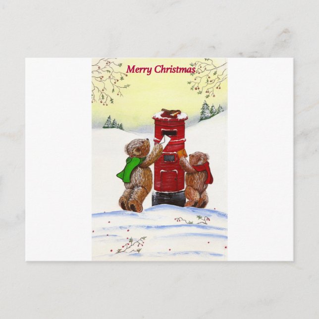 Tarjeta de Navidades Teddy Bear (Anverso)