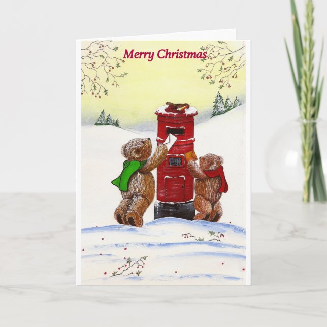 Tarjeta de Navidades Teddy Bear (Anverso)