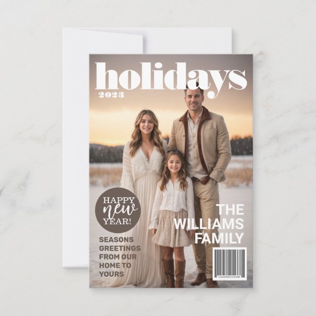 Tarjeta de Navidades temáticos de la revista Holid (Anverso)