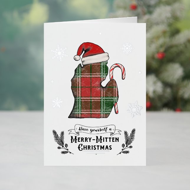 Tarjeta de Navidades temáticos de Michigan (Vacaciones in situ)
