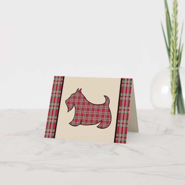 Tarjeta de Navidades Terrier de Escocia (Anverso)