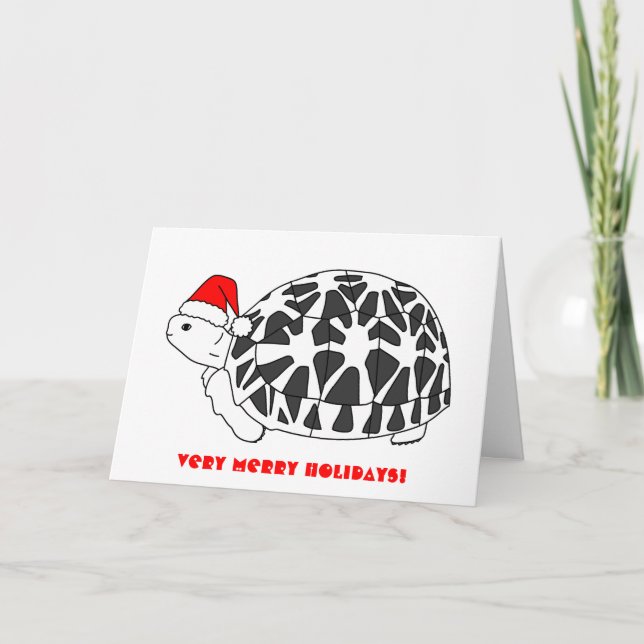 Tarjeta de Navidades Tortoise Star (gorra elf) (Anverso)