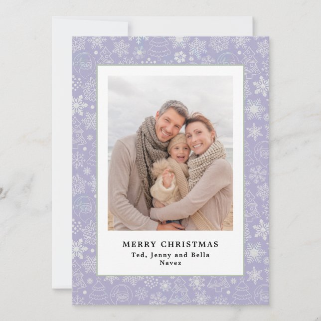 Tarjeta de Navidades tradicionales de fotografía f (Anverso)