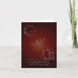 Tarjeta de Navidades tradicionales, rojo, pareja,