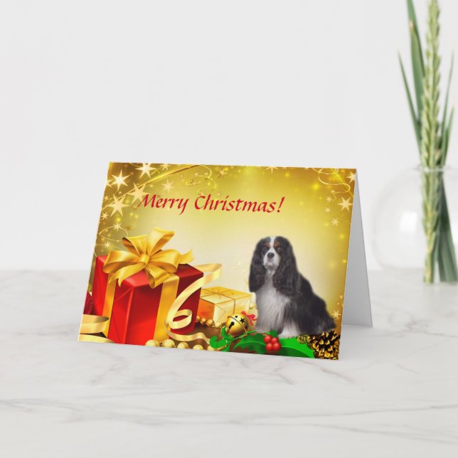 Tarjeta de Navidades Tri-Color Cavalier (Anverso)