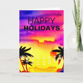 Tarjeta de Navidades Tropical Feliz de Navidad