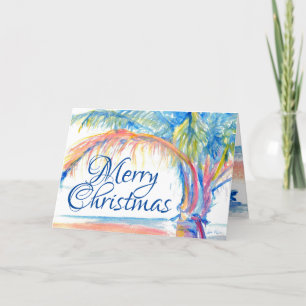 Tarjeta de Navidades tropicales