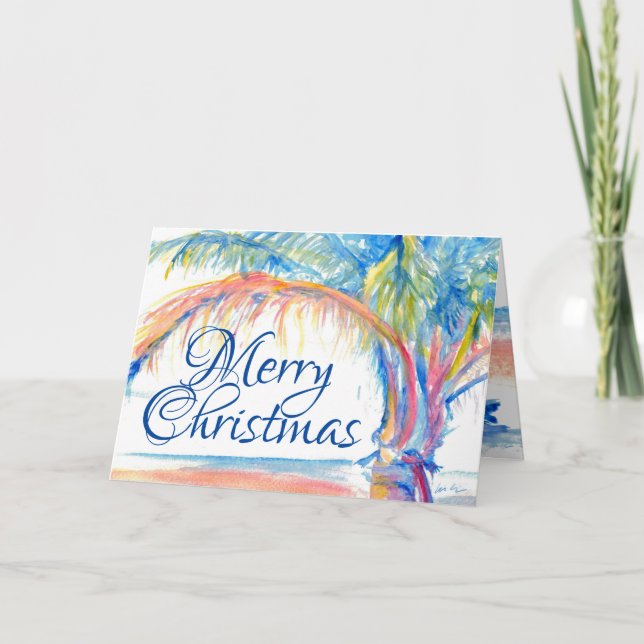 Tarjeta de Navidades tropicales (Anverso)