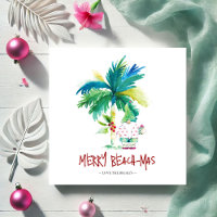 Tarjeta de Navidades tropicales