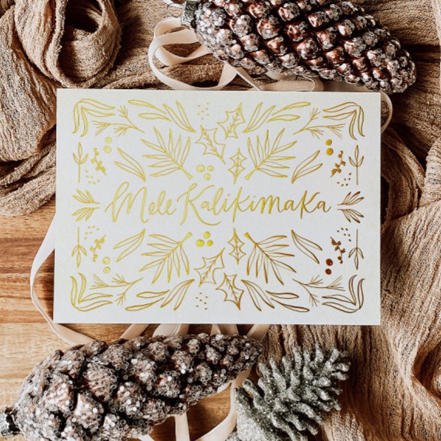 Tarjeta de Navidades tropicales de Hawái Mele Kali (Subido por el creador)