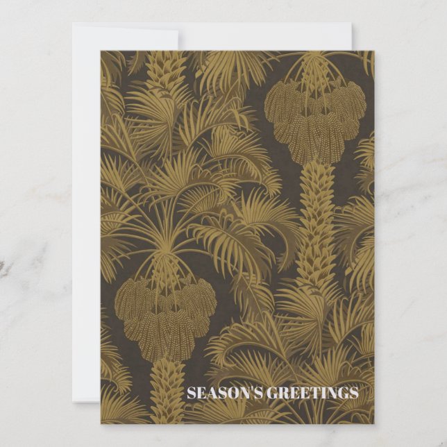 Tarjeta de Navidades tropicales vintage (Anverso)