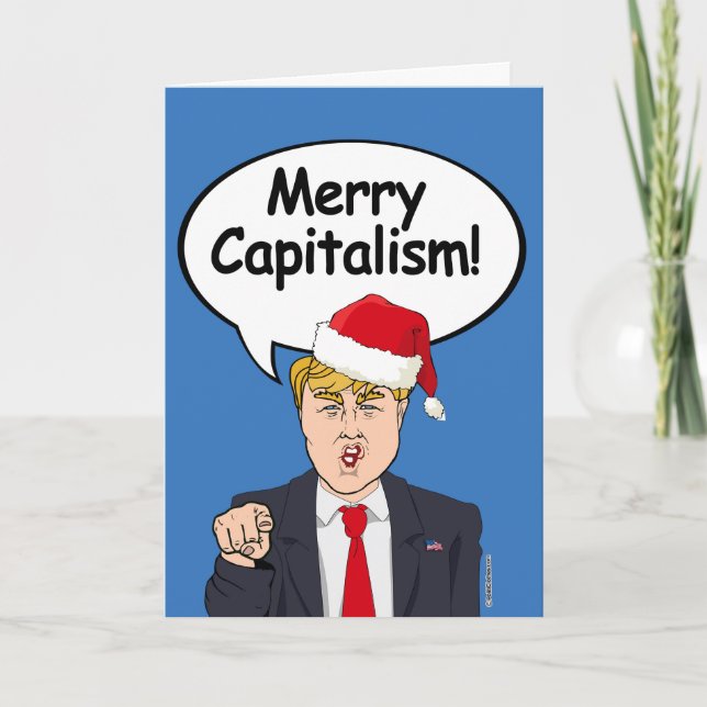 Tarjeta de Navidades Trump - Más capitalismo - (Anverso)