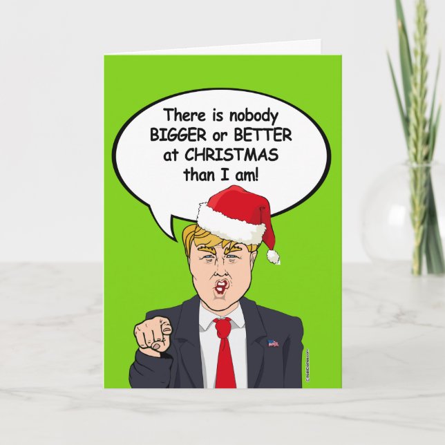 Tarjeta de Navidades Trump: nadie más grande o mej (Anverso)