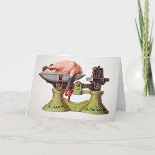 Tarjeta de Navidades turcos victorianos de época