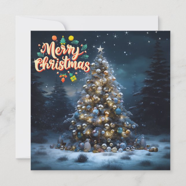 Tarjeta de Navidades Twinkling Tradiciones (Anverso)