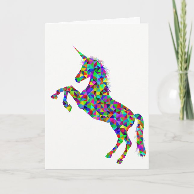 Tarjeta de Navidades unicornio de vacaciones (Anverso)
