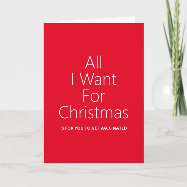 Tarjeta de Navidades vacunados (Anverso)