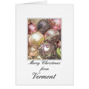 Tarjeta de Navidades Vermont, específica del estad
