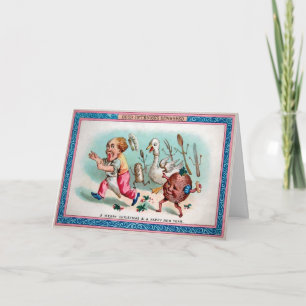 Tarjeta de Navidades Victorianos de Buenas Intenci