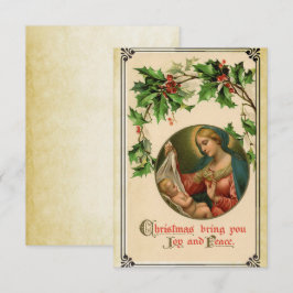 Tarjeta de Navidades victorianos de época