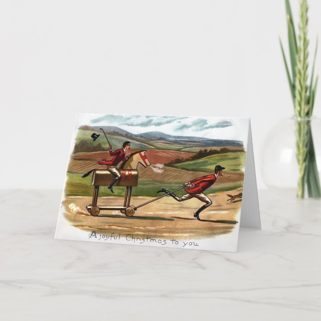 Tarjeta de Navidades victorianos de época (Anverso)