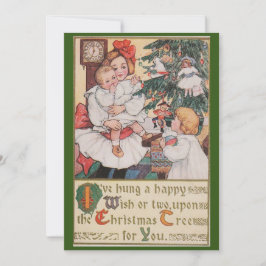 Tarjeta de Navidades victorianos, victoriana, vint