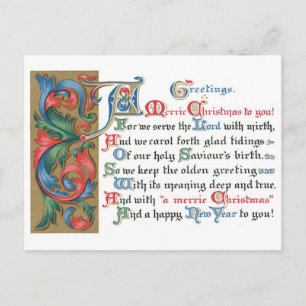 Tarjeta de Navidades viejos