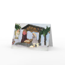 Tarjeta de Navidades Village Creche