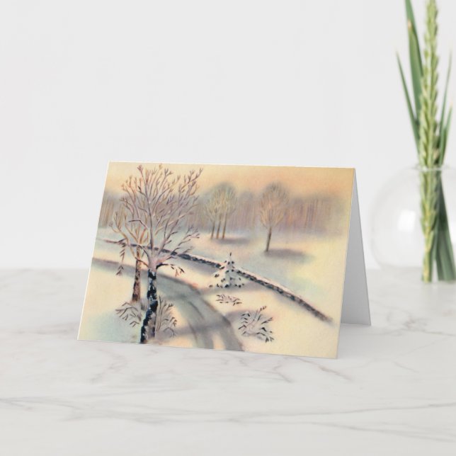 Tarjeta de Navidades Vintage Country (Anverso)