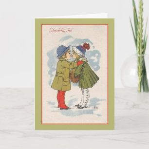 Tarjeta de Navidades Vintage Danish Glædelig Jul